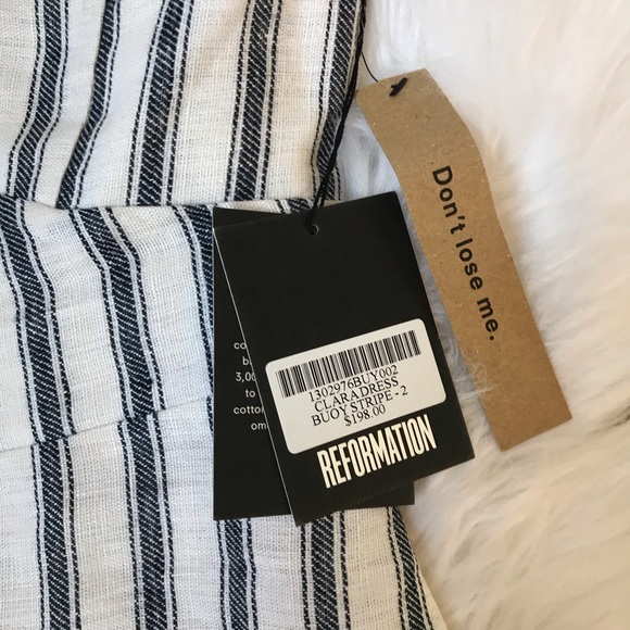 NWT reformation Clara dress buoy stripe size 2 - Picture 5 of 8